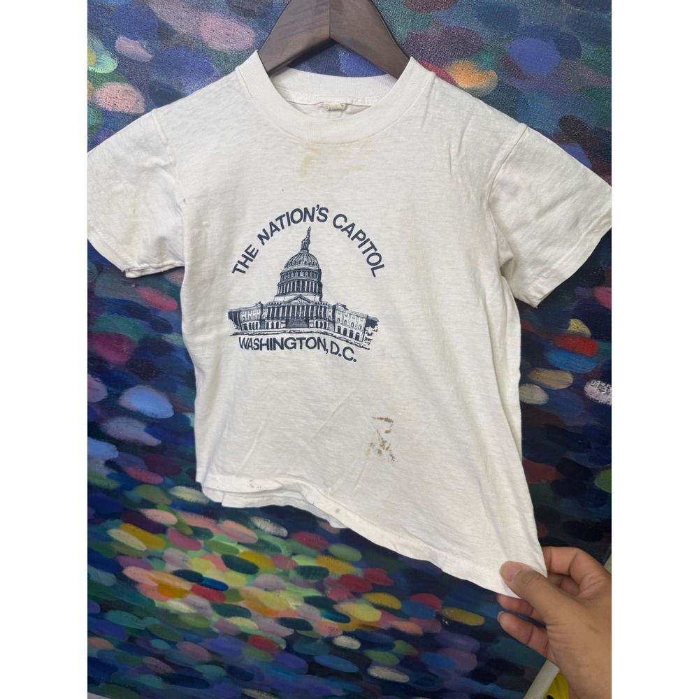 Vintage 70s Washington DC The Nations Capitol Kids T-Shirt Souvenir - Picture 3 of 6